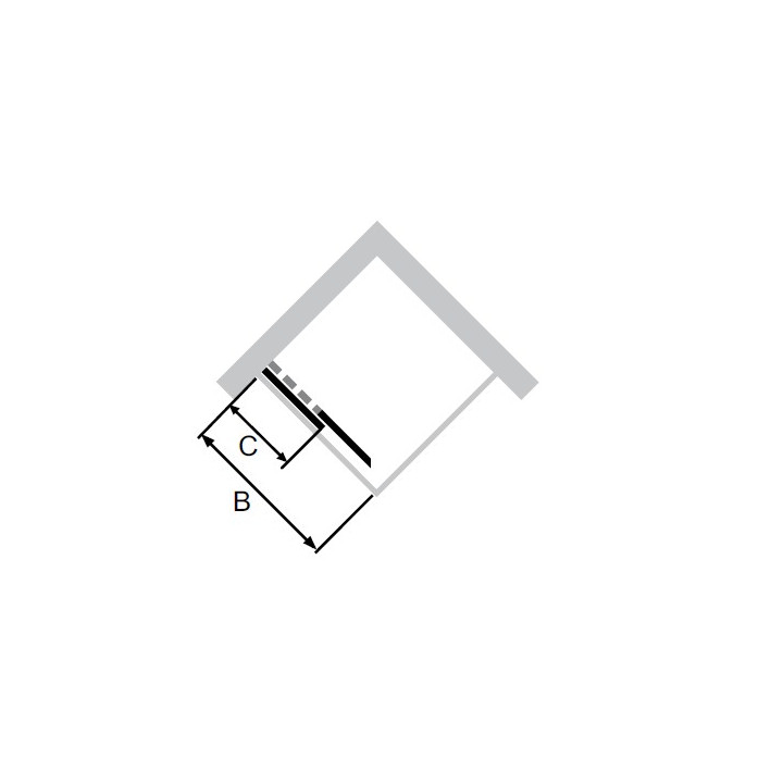 Drzwi suwane 2 częściowe wejście Huppe Classics 80 cm, LEWE, srebrny połysk , szkło przeźroczyste z powłoką Anti Plaque - sanitb