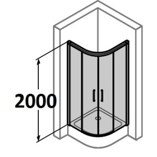 Kabina półokragła Huppe Classics 80x80 cm, srebrny mat, szkło przeźroczyste z Anti Plaque- sanitbuy.pl