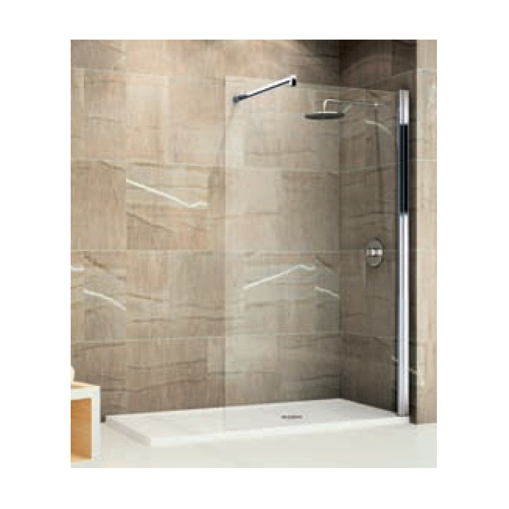 Ścianka prysznicowa Novellini Giada H stała 120 cm, profil chrom,  szkło przeźroczyste- sanitbuy.pl