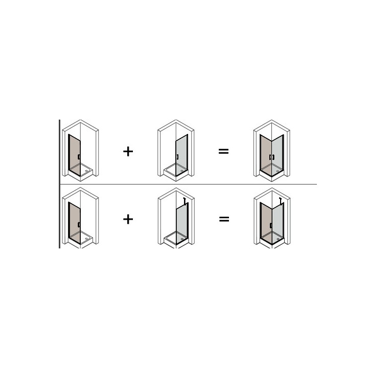 Drzwi do ścianki bocznej Huppe Classics2 80 cm, wys. 200 cm, srebrny poler, szkło przeźroczyste - sanitbuy.pl