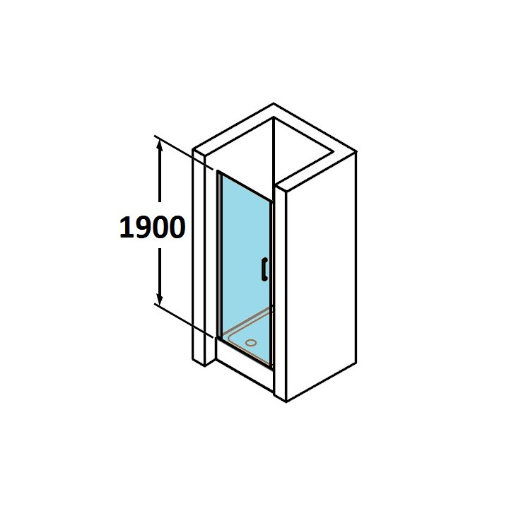 Drzwi do ścianki bocznej Huppe Classics2 90 cm, wys. 200 cm, srebrny mat, szkło przeźroczyste - sanitbuy.pl