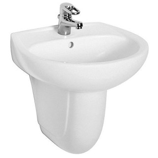 Umywalka Koło Idol wisząca, z otworem i z przelewem, 55x42 cm, biała- sanitbuy.pl