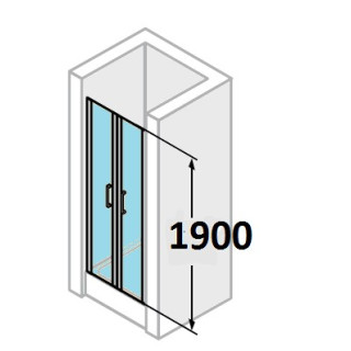 Drzwi do wnęki wachadłowe Huppe Classics 80 cm, wys. 190 cm, srebrny poler, szkło przeźroczyste z Anti Plaque- sanitbuy.pl