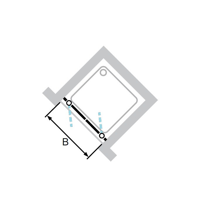 Drzwi do wnęki wachadłowe Huppe Classics 80 cm, wys. 200 cm, srebrny poler, szkło przeźroczyste z Anti Plaque- sanitbuy.pl