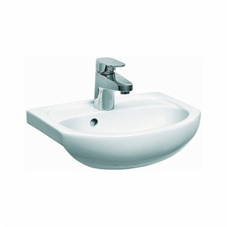 Umywalka Koło Solo wisząca, bez otworu, z przelewem, 40x33 cm, biała- sanitbuy.pl