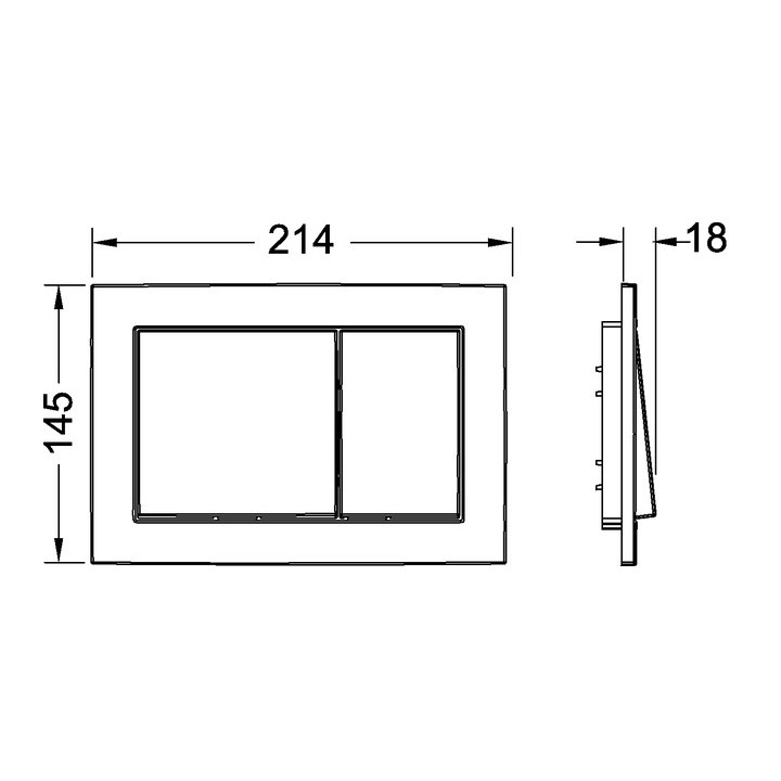 Przycisk spłukujący TECEbase do WC, podwójny - biały- sanitbuy.pl