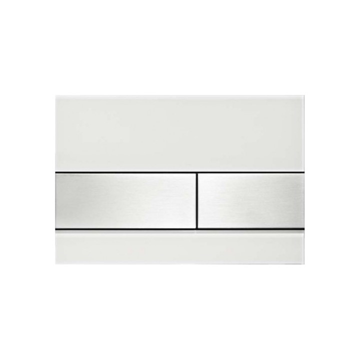 Przycisk spłukujący TECEsquare do WC - szkło białe, przyciski białe- sanitbuy.pl