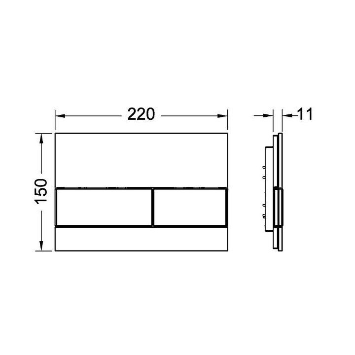 Przycisk spłukujący TECEsquare do  WC - szkło zielone, przyciski chrom połysk- sanitbuy.pl