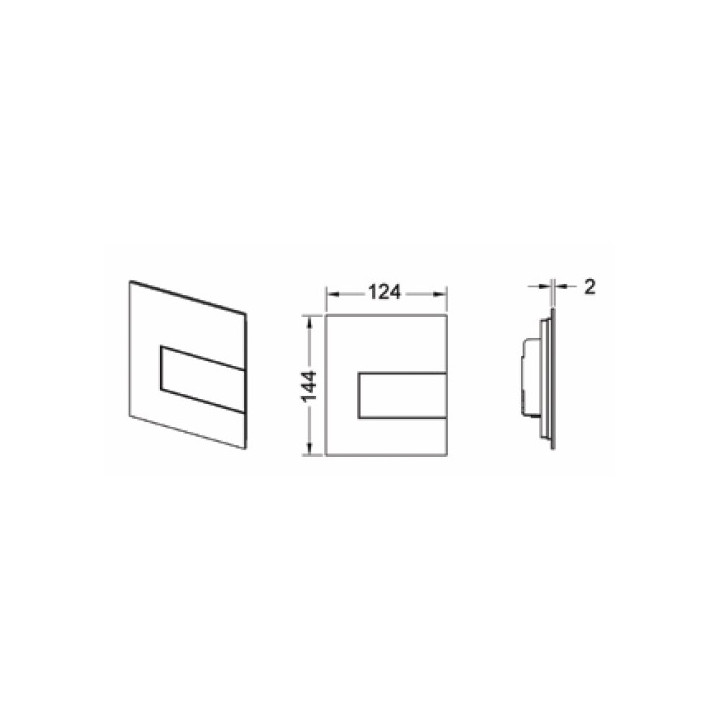 Przycisk spłukujący TECEsquare do WC - szkło czarne, przyciski czarne- sanitbuy.pl