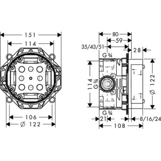 Ibox universal DN 15/20 Hansgrohe- sanitbuy.pl