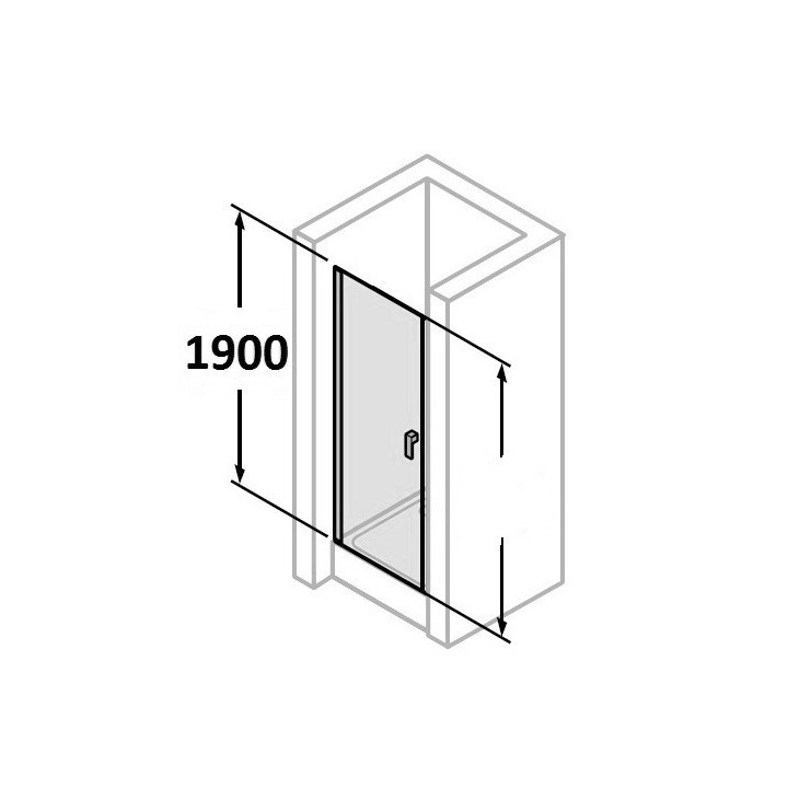 Drzwi prysznicowe Huppe Design Pure - skrzydłowe, szer. 900mm, z powłoką Anti-Plaque- sanitbuy.pl