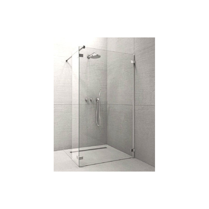 Ścianka frontowa W4 ze ściankami bocznymi Radaway Euphoria Walk-in I 140, chrom, szkło przeźroczyste- sanitbuy.pl