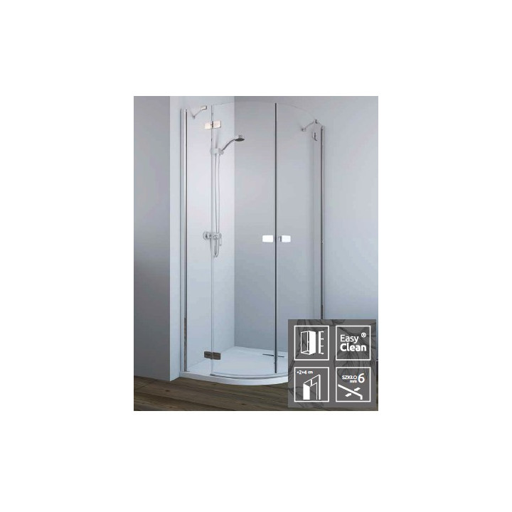 Ścianka Radaway Euphoria Walk-in IV 140, chrom, szkło przeźroczyste- sanitbuy.pl