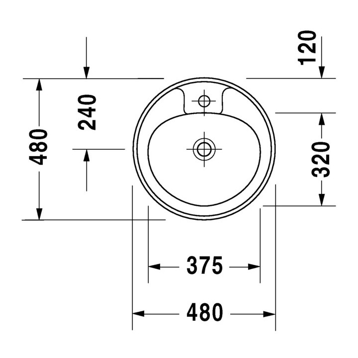 Umywalka stawiana Duravit Baqnella śr. 40 cm- sanitbuy.pl