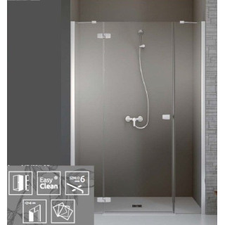 Drzwi do wnęki Radaway Fuenta New KDJS 110 cm, LEWE, chrom, szkło przeźroczyste EasyClean- sanitbuy.pl