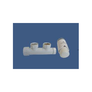 Zestaw Schlosser Duo-Plex kątowy lewy, biały + nypel 2szt. 1/2 x 3/4- sanitbuy.pl