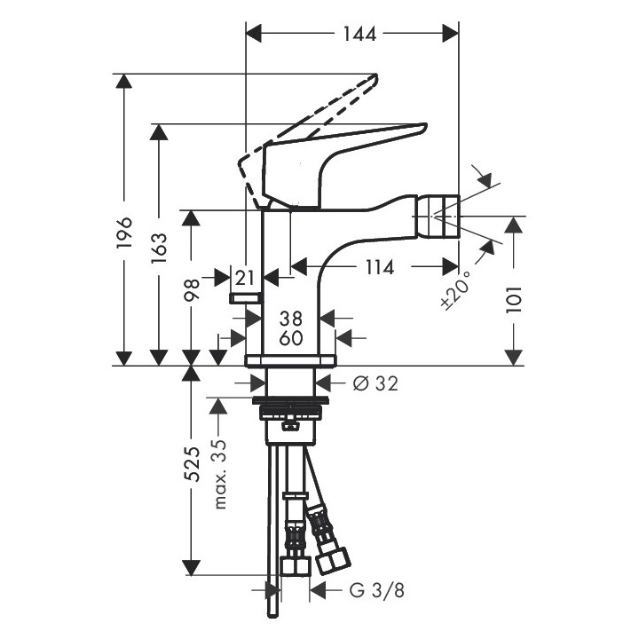 Bateria umywalkowa  Axor Citterio E, wysoka- sanitbuy.pl