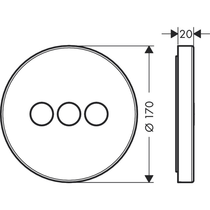Bateria termostatyczna Axor ShowerSelect Round, podtynkowa, element zewnętrzny- sanitbuy.pl