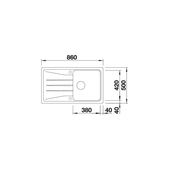 Zlewozmywak Blanco SONA 5 S 86x50 cm bez kora, alumetalik- sanitbuy.pl