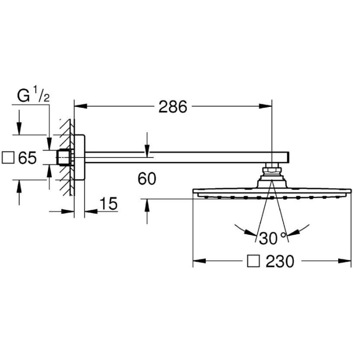Ramię Grohe Veris, ścienne dł. 422 mm- sanitbuy.pl