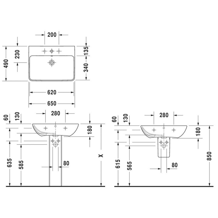 Umywalka Duravit Cape Cod 46x46 cm- sanitbuy.pl