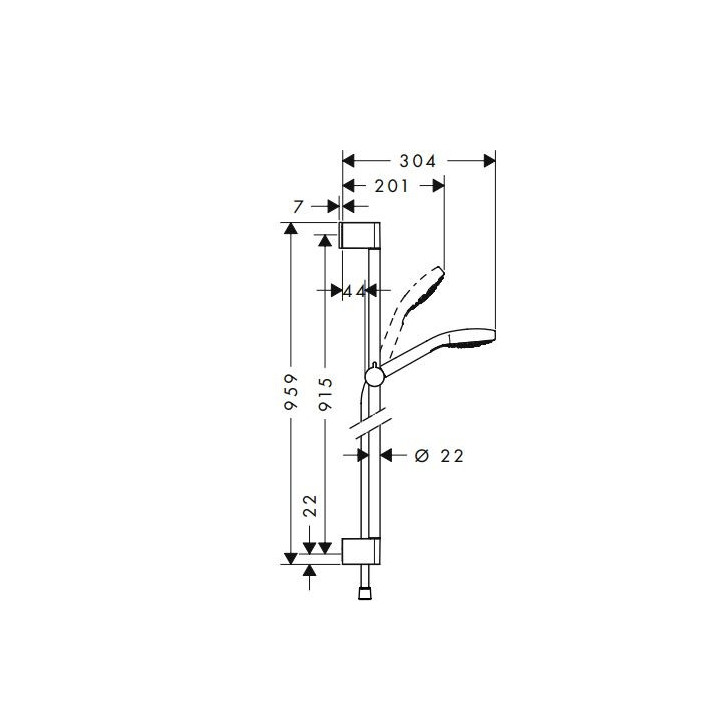 Zestaw prysznicowy Hansgrohe Croma  Select E Multi 90 cm- sanitbuy.pl