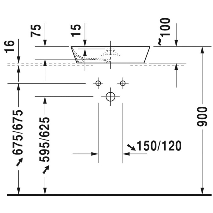 Umywalka Duravit Darling New 55x48 cm, jednootworowa- sanitbuy.pl