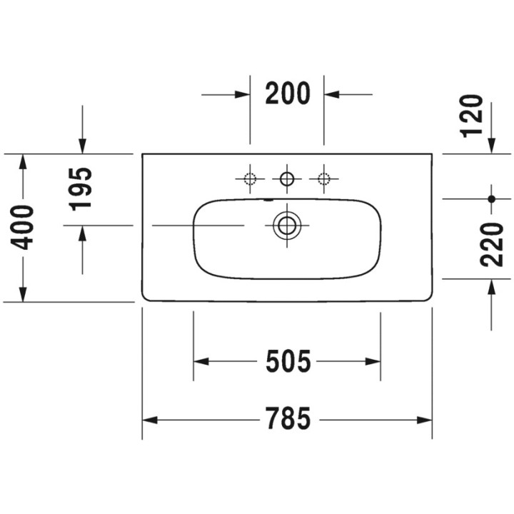 Umywalka Duravit Cape Cod 46x46 cm z powłoką WonderGliss- sanitbuy.pl