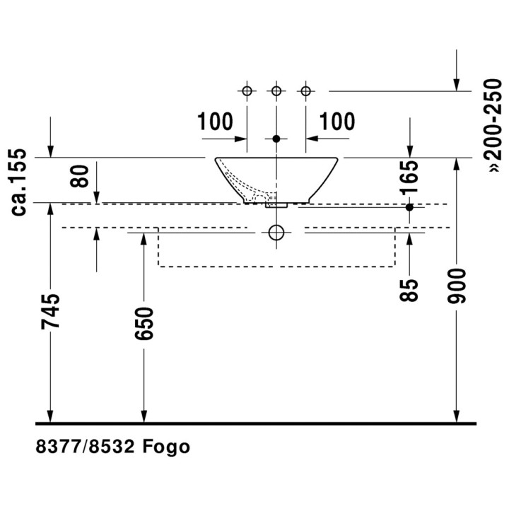 Umywalka Duravit ME by Starck 45x32 cm z jednym otworem na baterie z powłoką WonderGliss- sanitbuy.pl