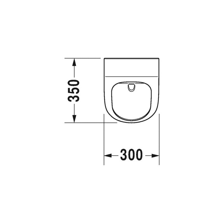 Pisuar Rimless Duravit ME by Starck  0,5 l., HygieneGlaze z muchą oraz powłoką WonderGliss - sanitbuy.pl