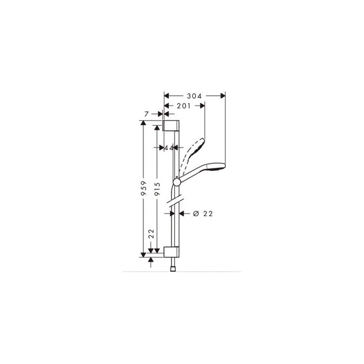 Zestaw prysznicowy Hansgrohe Croma  Select S Multi 90 cm- sanitbuy.pl