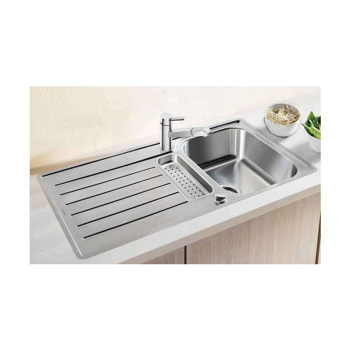 Zlewozmywak stalowy Blanco LANTOS 45 S-IF  Compact z korkiem automatycznym- sanitbuy.pl