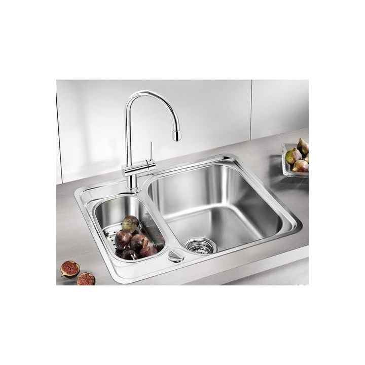 Zlewozmywak stalowy Blanco LANTOS 5 S-IF  z korkiem automatycznym i  odsączarką - sanitbuy.pl