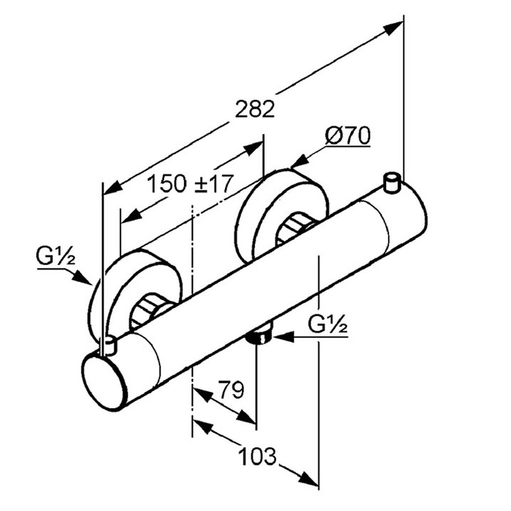Bateria natryskowa ścienna Kludi Objekta- sanitbuy.pl