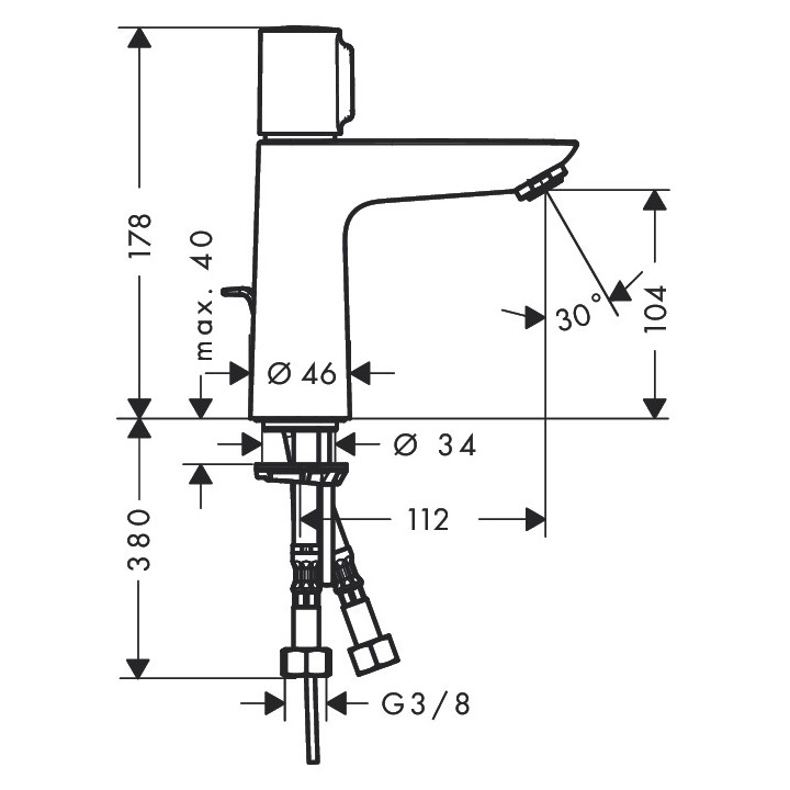 Zestaw prysznicowy Hansgrohe Croma Select S Vario Combi Set 0,65 m, biały/chrom- sanitbuy.pl