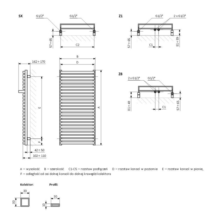Grzejnik Terma Bone One 76x50 cm - kolor- sanitbuy.pl