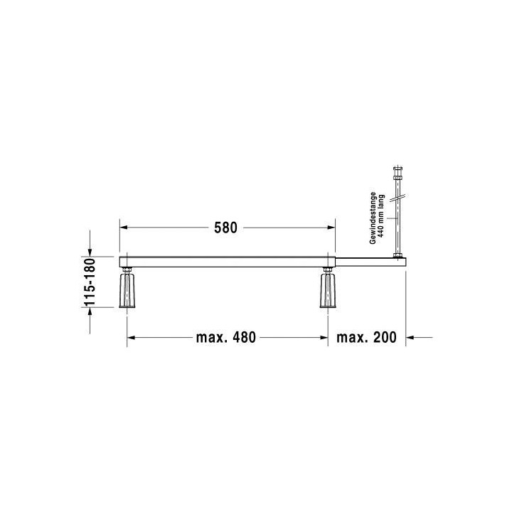Nóżki do wanny Duravit D-Code narożnej- sanitbuy.pl