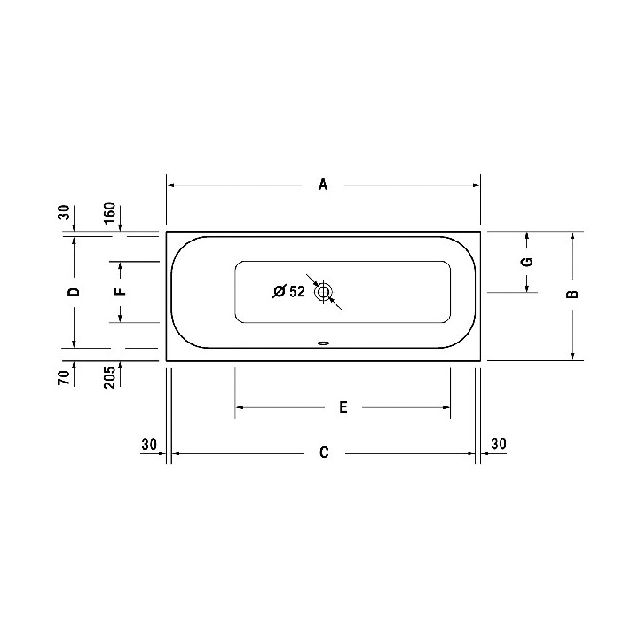 Wanna Duravit DuraStyle 190x90 cm,  do zabudowy z  dwoma ukośnymi oparciami- sanitbuy.pl