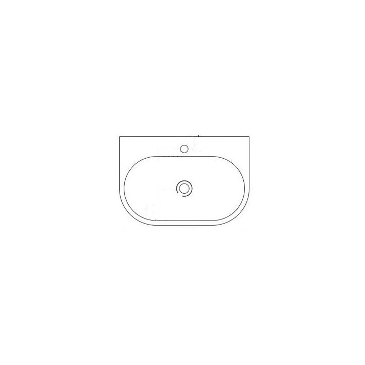 Umywalka Marmorin Pia 600  przyścianna 62x36 cm- sanitbuy.pl