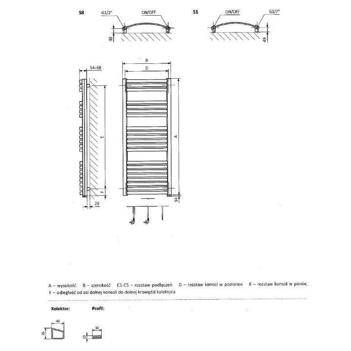 Grzejnik Terma Dexter One 176x60 cm - kolor- sanitbuy.pl