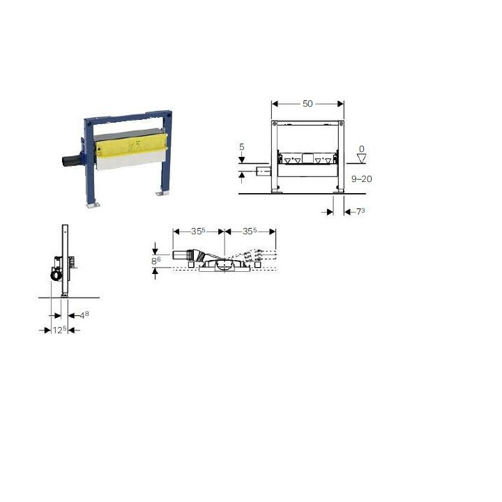 Pakiet stelaż Gebrtit Duofix Basic + przycisk Delta 20 biały + element montażowy + przekładka akustyczna- sanitbuy.pl