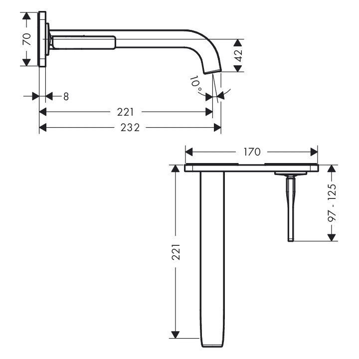 Bateria umywalkowa  Axor Citterio E ścienna, podtynkowa zpłytką - sanitbuy.pl