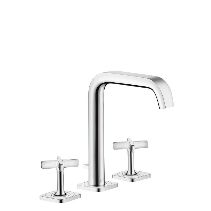 Bateria umywalkowa 3-otworowa Axor Citterio E stojąca, dł. wylewki 165 mm, chrom, z rozetami, DN15- sanitbuy.pl