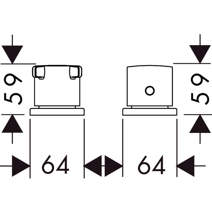 Element zewnętrzny do baterii termostatycznej 2-otworowej do montażu na brzegu wanny Axor Citterio E chrom, DN15- sanitbuy.pl