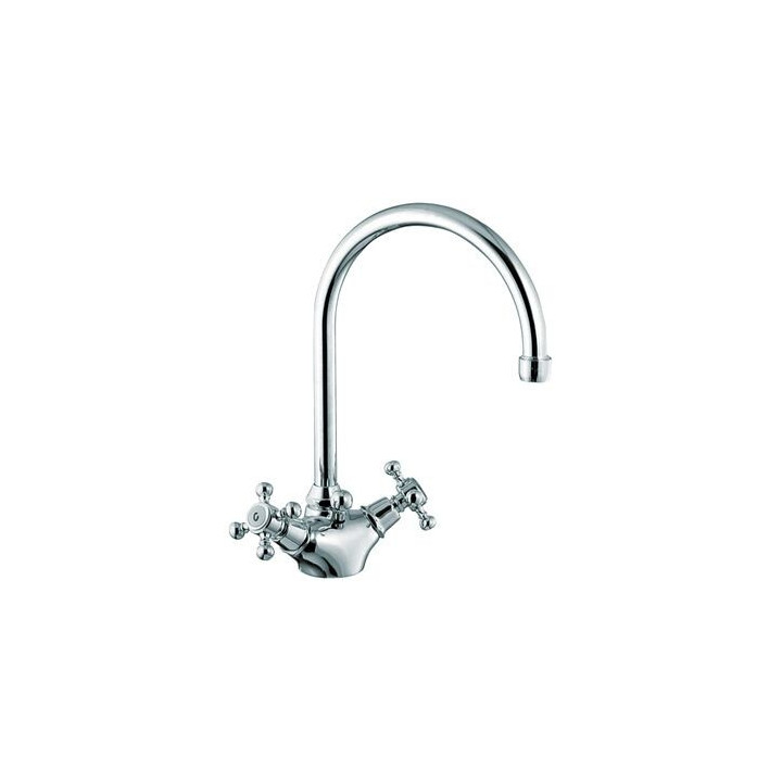 Bateria umywalkowa  Eurorama Anais wysoka, łamana, chrom- sanitbuy.pl