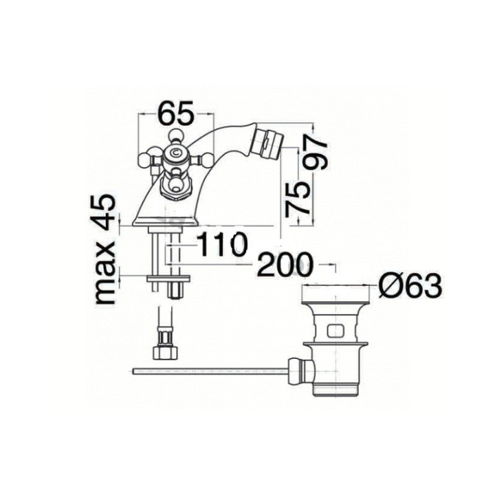 Bateria prysznicowa Eurorama Anais z wężem i słuchawką , złoto- sanitbuy.pl