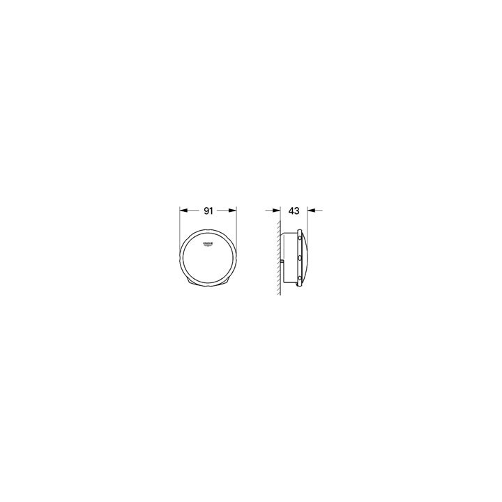 Zestaw napełniający, odpływowy i przelewowy Grohe Talentofill dł. 43 mm, szlachetna biel, element zewnętrzny - sanitbuy.pl