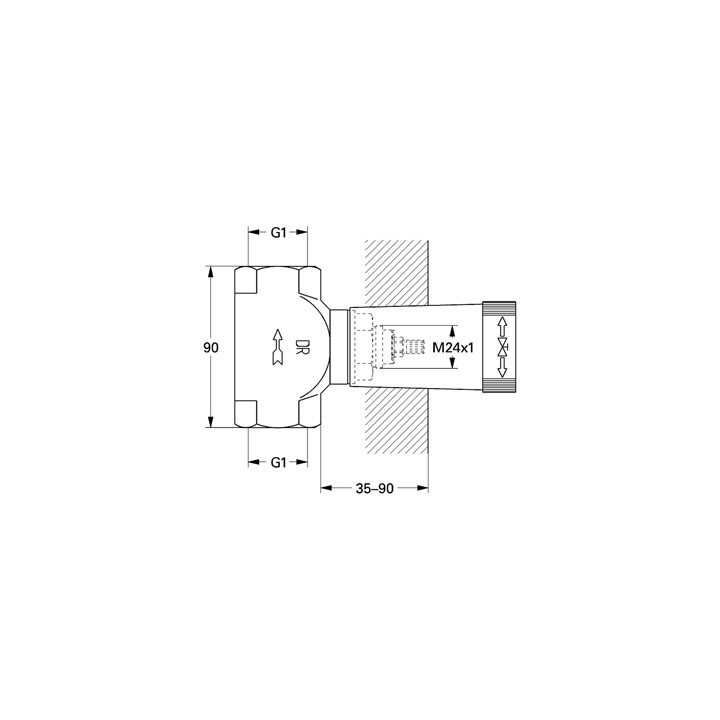 Element wewnętrzny zaworu podtynkowego Grohe 3/4"- sanitbuy.pl