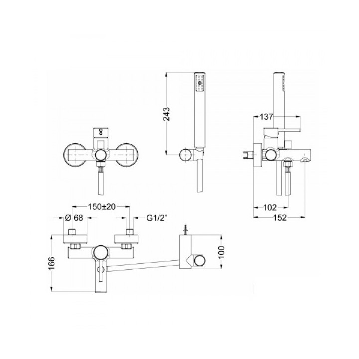 Element podtynkowy do baterii  Eurorama Net - sanitbuy.pl