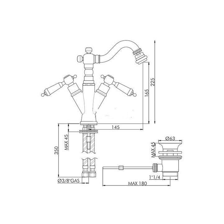 Bateria bitetowa Gaboli Luigi Armonia, chrom- sanitbuy.pl